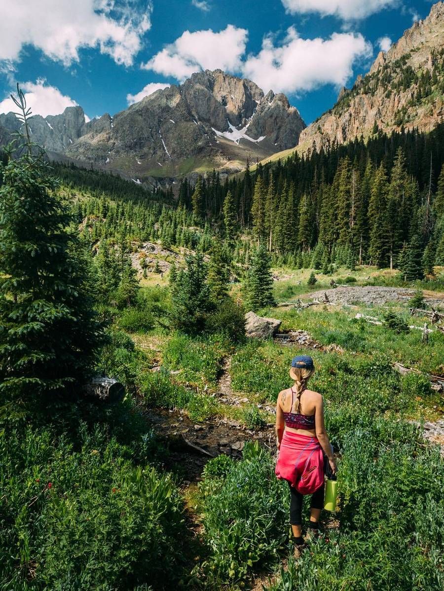 Hiker hiking through Blain Basin