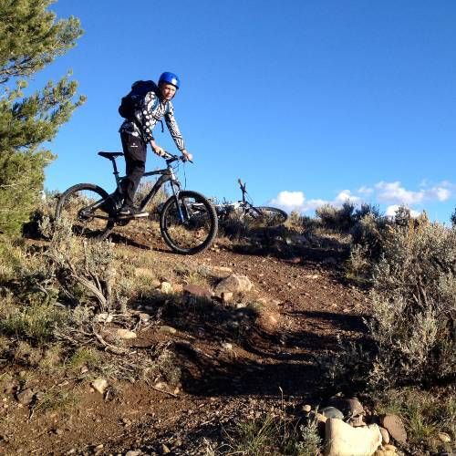 Mountain biker riding at Dennis Weaver Memorial Park